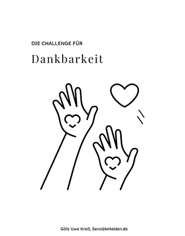 Titelseite für das Workbook zur Dankbarkeits-Challenge