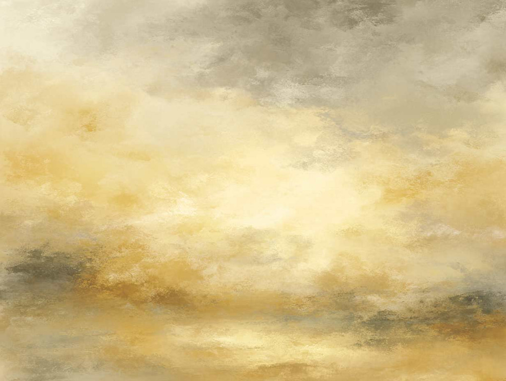 Das sonnengelbe Kissen – vom Funktionieren zum Spüren Abstraktes Bild in warmen Goldgelb-Tönen – weiches Licht, das sich wie Wärme ausbreitet